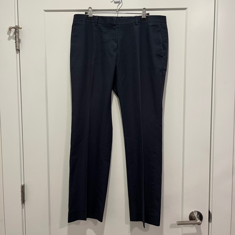 Brooks Brothers 346 Advantage Chino Pants Navy Blue Petite 12P Straight Leg